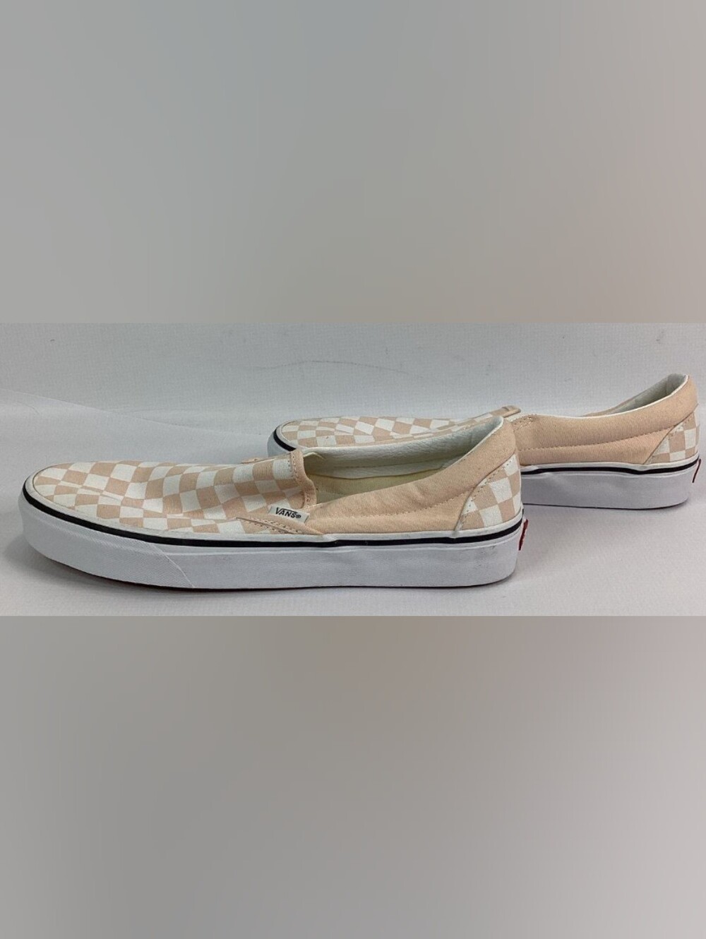 Vans Classic Slip-On  Checkerboard  'Honey Peach' Sneakers Size W10 New - Picture 5 of 9